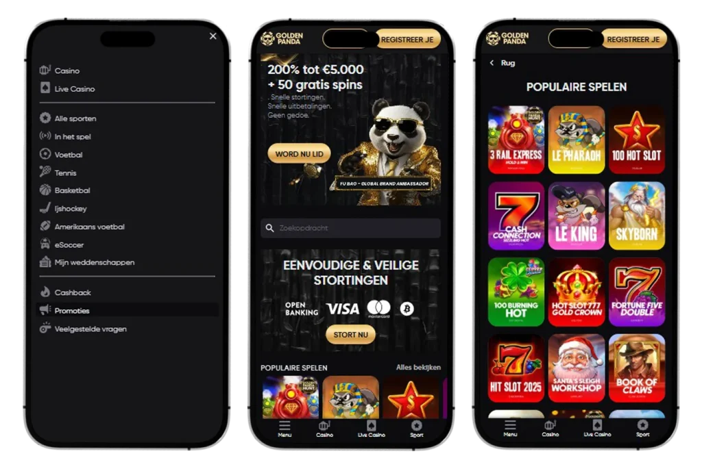 Golden Panda Casino Mobiele